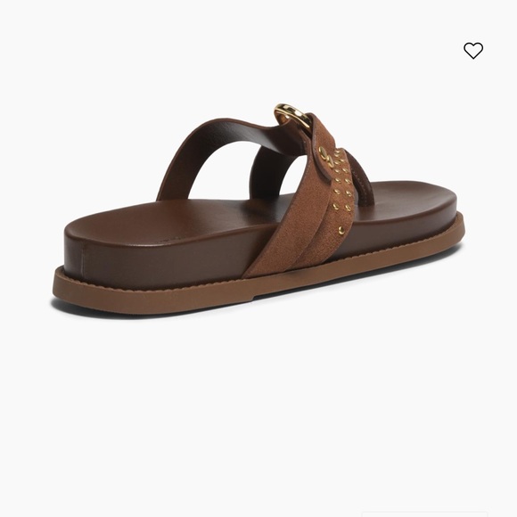 SCHUTZ Aveline Brown Studded leather suede Sandals size 9.5 new with tags - Picture 3 of 6